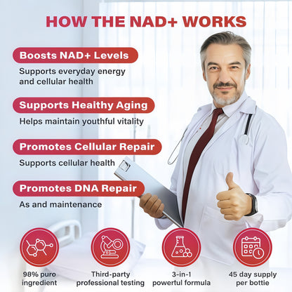 Zooone NR1000-NAD+ Berry Flavor Drink Mix for Skin Aging Support, Energy, and Focus - 30 Pack